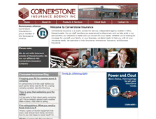 Tablet Screenshot of cornerstoneinsurance.com